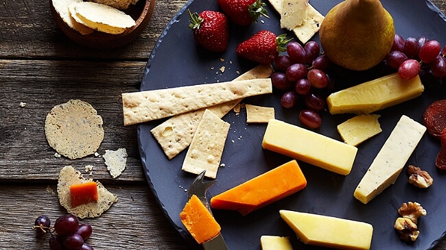 Tasmanian cheese platter - yum!