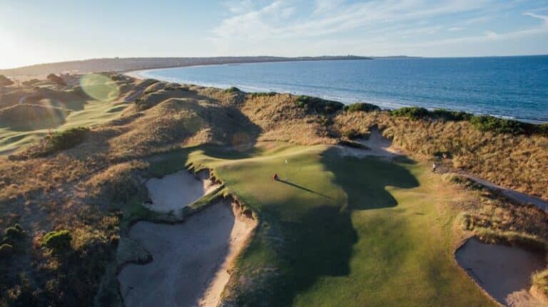 Barnbougle Dunes golf course overlooking Tasmania’s coastline