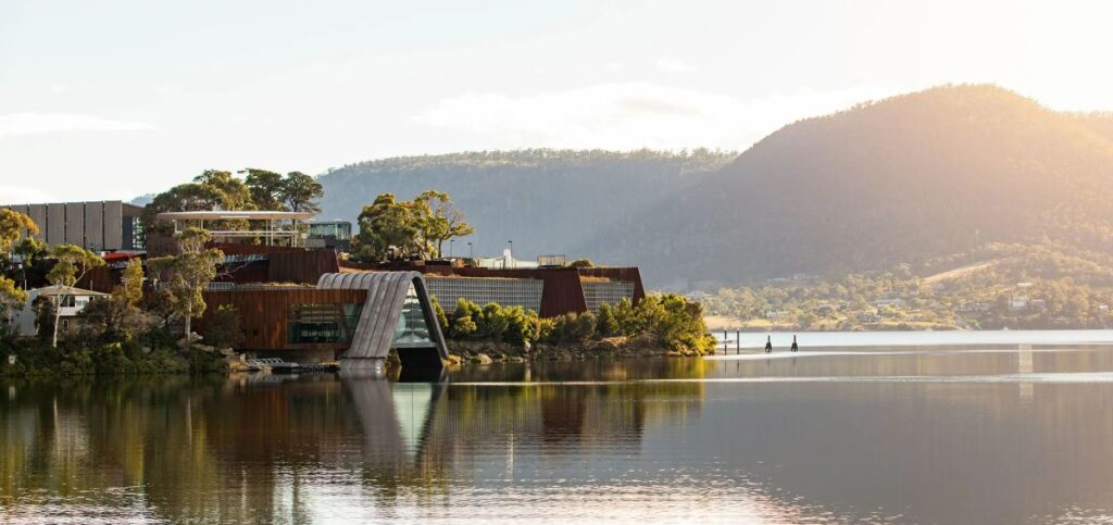 MONA beside the River Derwent in Hobart